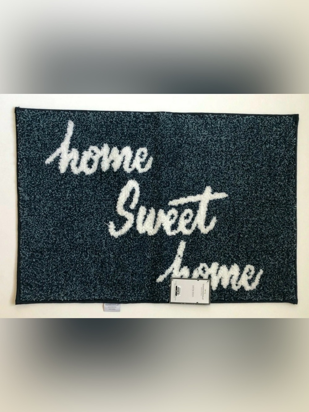 Threshold Bath Rug Blue Home Sweet Home 18”x 26” NWT Oeko-Tex Standard
